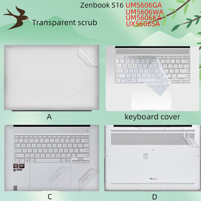 เหมาะสําหรับ 16 นิ้ว ASUS Zenbook S16 UM5606GA แล็ปท็อปป้องกันฟิล์ม UX5606SA UM5606WA UM5606KA คอมพิ