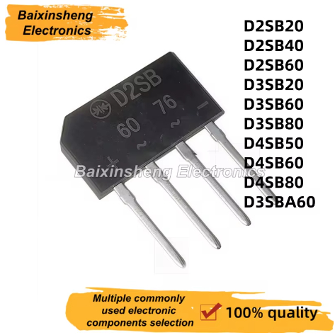 10PCS D2SB20 D2SB40 D2SB60 D3SB20 D3SB60 D3SB80 D3SBA60 D4SB50 D4SB60 D4SB80 เตาแม่เหล็กไฟฟ้าสะพานแบ