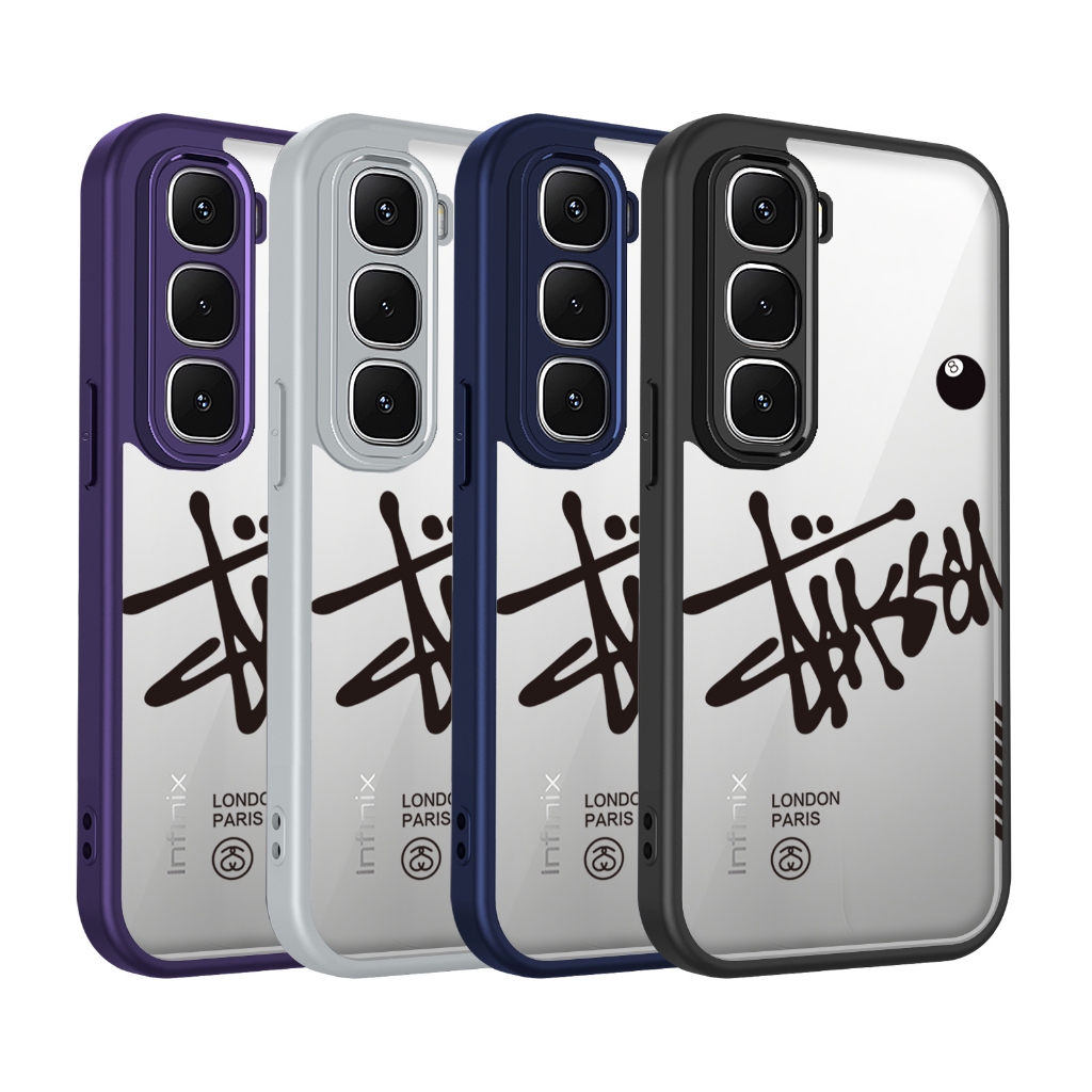 คลาสสิก STUSSSY Black Ball 8 World Tour Dice เคสโทรศัพท์เหมาะสําหรับ Infinix Hot 70 60 Pro Plus + 60