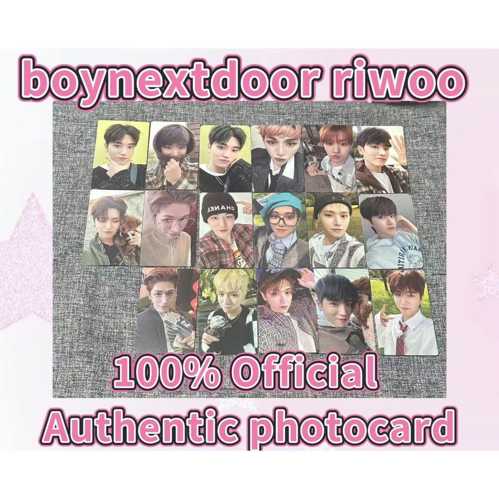 การ์ดรูปถ่าย Boynextdoor อย่างเป็นทางการ 100% riwoo Photocard