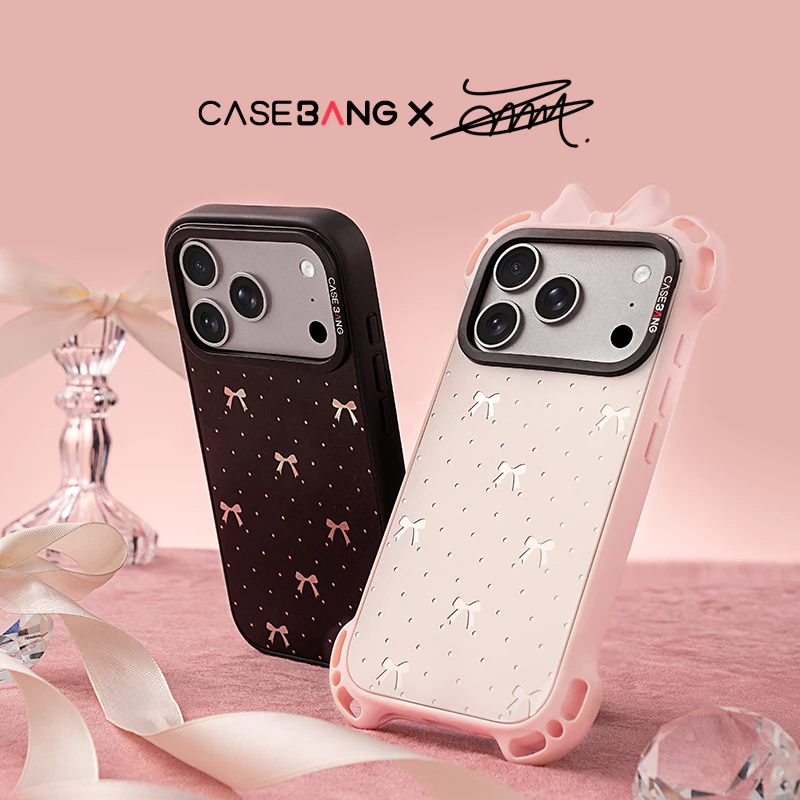CASEBANG - Polka Dot Bow เคสแม่เหล็ก ImagiSnap ถอดเปลี่ยนได้ กันตกทหาร รองรับ iPhone15-17