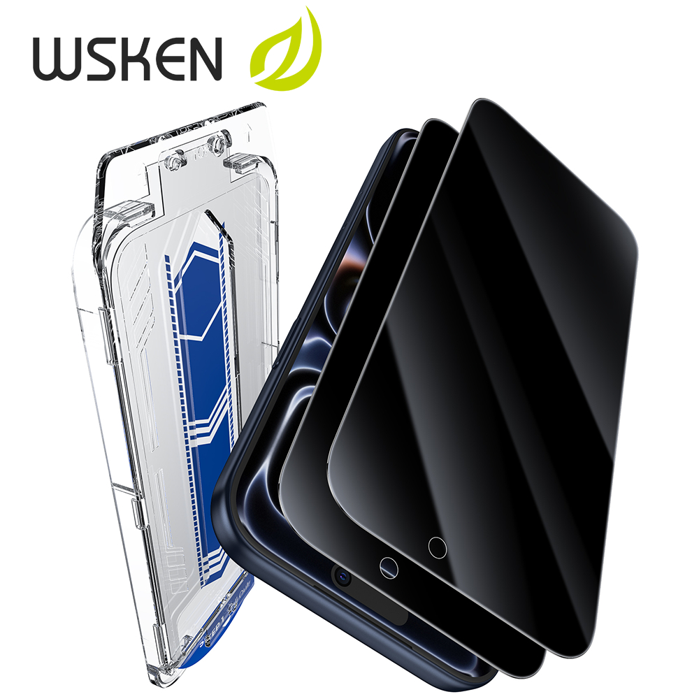 【2 Pack】WSKEN for ไอโฟน 16ProMax 17ProMax 15ProMax ฟิล์มกระจกนิรภัย กระจกนิรภัย ไม่มีขอบสีดำ ติดตั้งง่าย iPhone 17/16/15/14/13/12/11/X ไม่มีฟองอากาศ