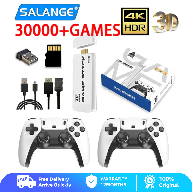 【Thailand Delivery】SALANGE ความละเอียดสูง 4K M8 PRO วิดีโอ PlayStation เกมคอนโซล 2.4G ควบคุมไร้สายคู
