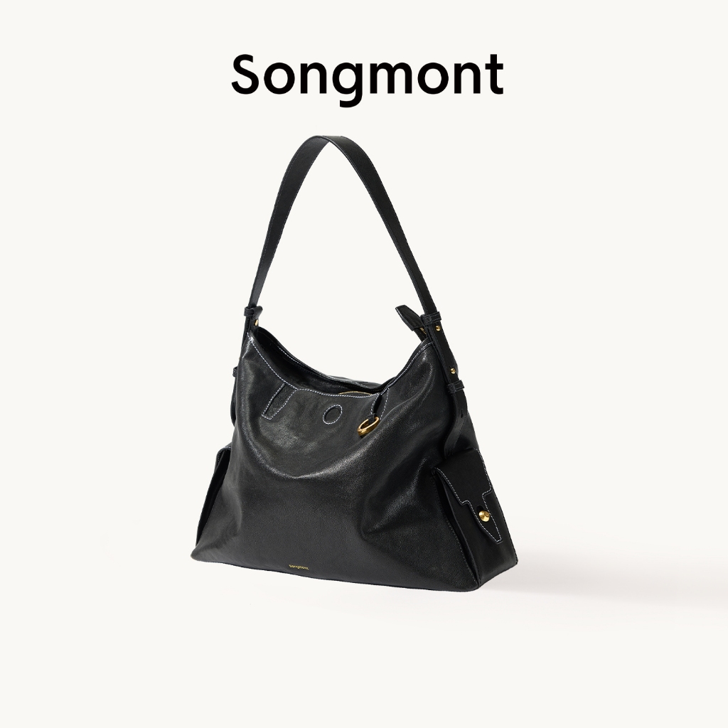 Songmont Medium Yore Hobo Bag ความจุขนาดใหญ่สําหรับ Commuting Minimalist กระเป๋าสะพายสําหรับผู้ชายแล