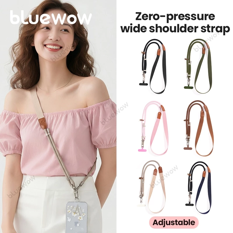 BlueWow Cross-body โทรศัพท์มือถือ Lanyard สายคล้องไหล่กว้างปรับความยาว High-End กระเป๋ากล้อง lanyard Anti-Lost Handy เครื่องมือ Lanyard