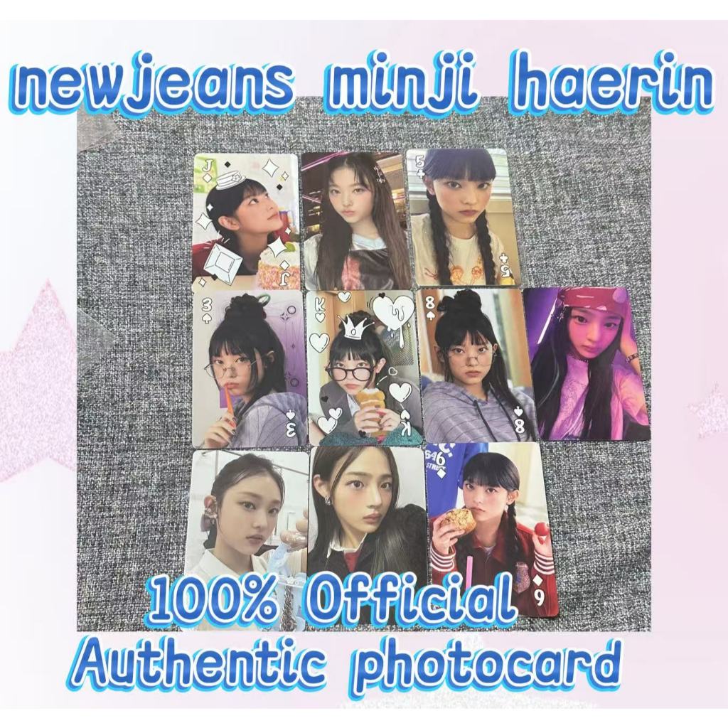 ใหม่อย่างเป็นทางการ 100%jeans Photocard haerin Photocard Minji Photocard อย่างเป็นทางการ