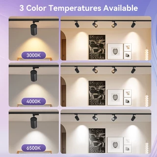 สปอตไลท์ราง COB LED ชุด 3/4/6 ชิ้น 3 โทนสี แสงสว่างสูง + ฟังก์ชันจดจำสี เหมาะกับทุกสถานการณ์ ตกแต่งบ้านและธุรกิจ Track Light