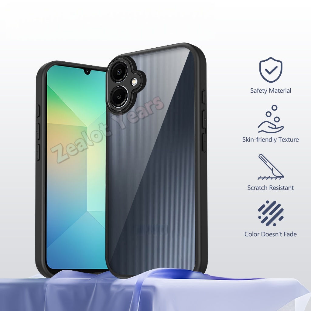 สําหรับ Samsung Galaxy A07 A06 A05s 4G 5G Matte เคสโทรศัพท์ Tpu Soft-edge Anti-fall ป้องกันกันกระแทกโปร่งแสง Anti Scratch