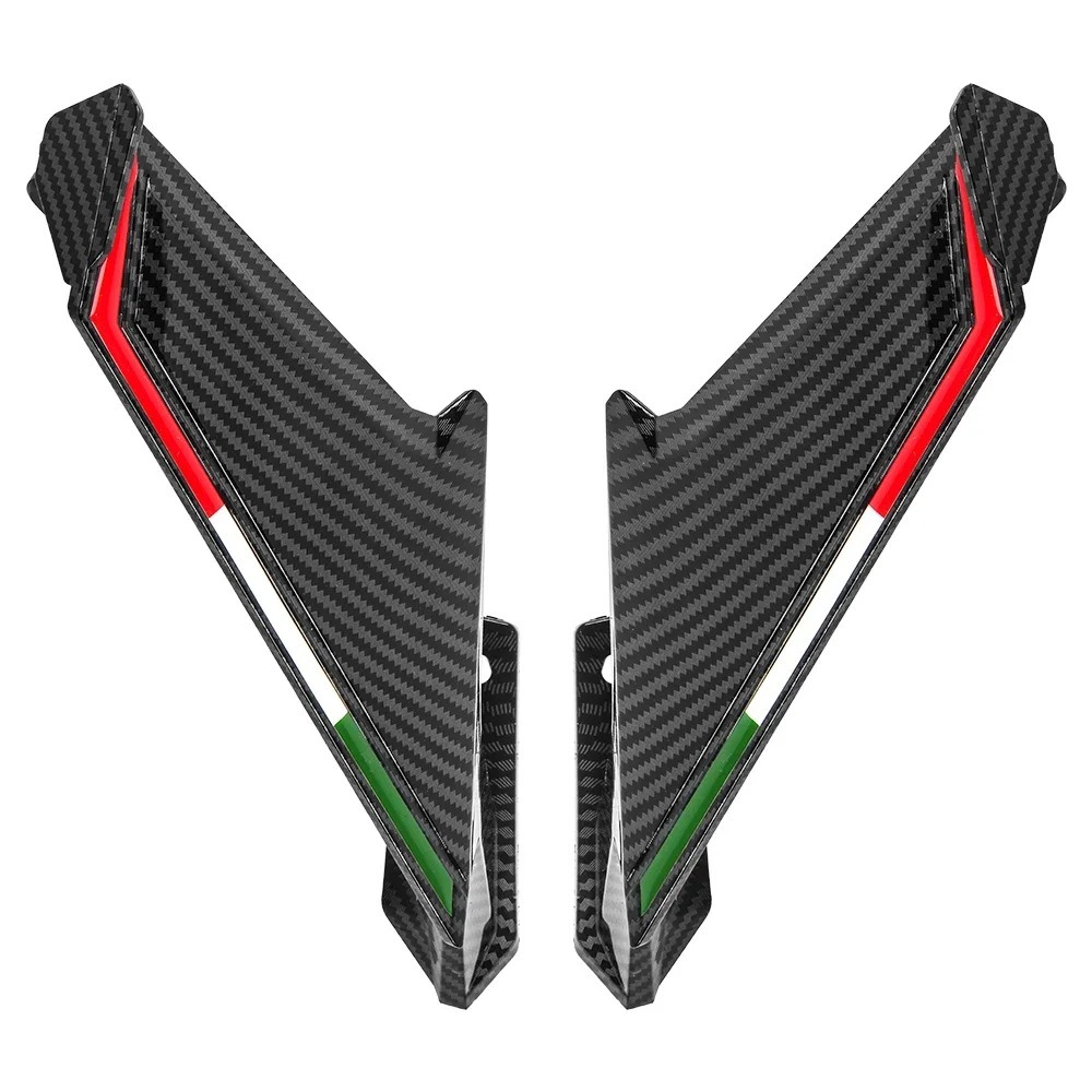สําหรับ Honda CBR650R CBR1000RR สําหรับ CFMOTO NK250 NK400 Universal รถจักรยานยนต์ Fairing ด้านข้าง Winglet พร้อมกระจกคงที่ลมปีกสปอยเลอร์
