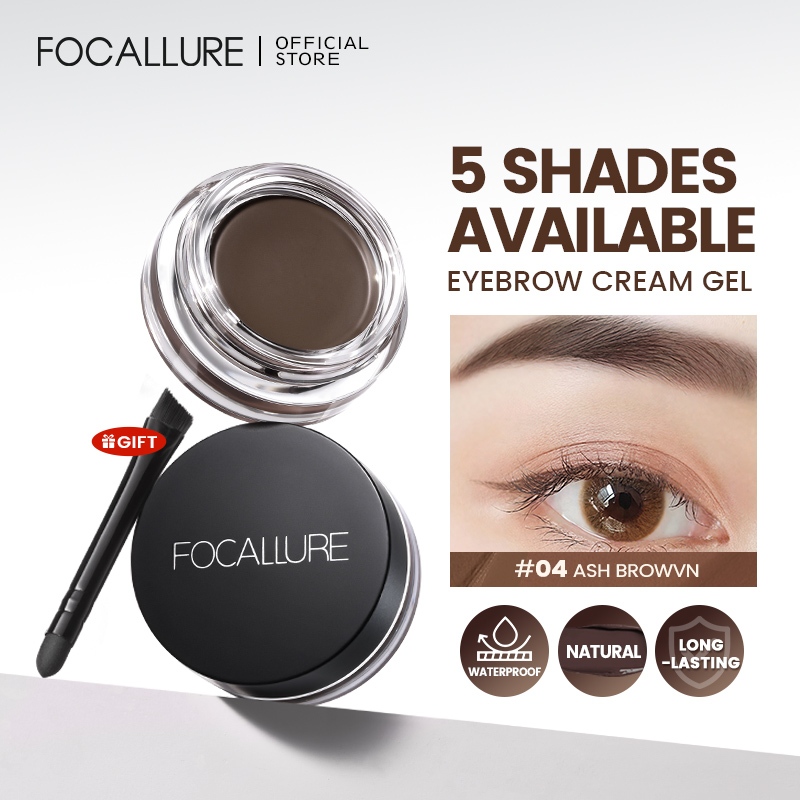 FOCALLURE มาสคาร่าคิ้ว เนื้อเจล 5 สี พร้อมแปรง สำหรับการแต่งหน้า ติดทนนาน 24 ชม.