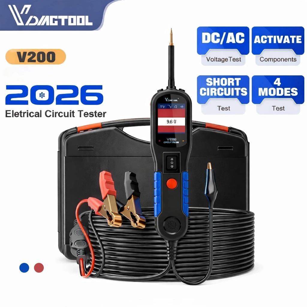 VDIAGTOOL V200 Automotive Circuit Tester 12V 24V Power Circuit Probe Kit Electrical Diagnostic Tool