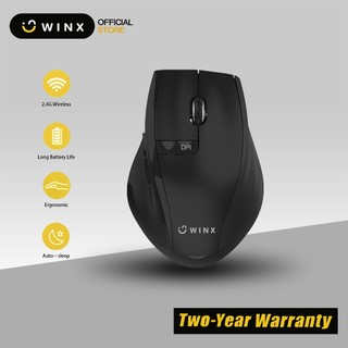 WINX 3600 DPI Ergonomics เมาส์แบบมีสาย 4 ระดับ DPI ปรับเพรียวบางน้ําหนักเบาสําหรับผู้ใช้ทั้งซ้ายและขวาพร้อมเค้าโครง 6 ปุ่ม ปลั๊ก USB และเล่นรับประกัน 2 ปี