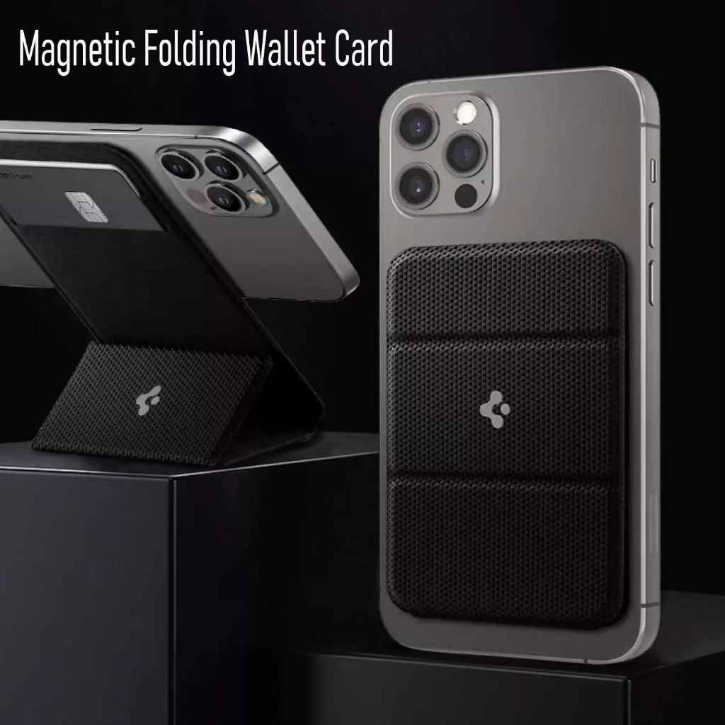 ขาตั้งแม่เหล็กพับกระเป๋าสตางค์การ์ด Solt สําหรับ iPhone 17 Promax ผู้ถือบัตร Stander สําหรับ iPhone 15 Promax iPhone 14/13/12 Promax