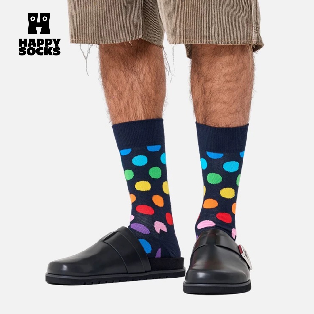 Happy Socks ถุงเท้ายาว ผ้าฝ้ายแฟชั่นชาย ราคา ถูกที่สุด ดีลบีเคเค แกลเลอรีภาพที่ 7