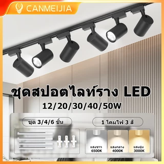 สปอตไลท์ราง COB LED ชุด 3/4/6 ชิ้น 3 โทนสี แสงสว่างสูง + ฟังก์ชันจดจำสี เหมาะกับทุกสถานการณ์ ตกแต่งบ้านและธุรกิจ Track Light