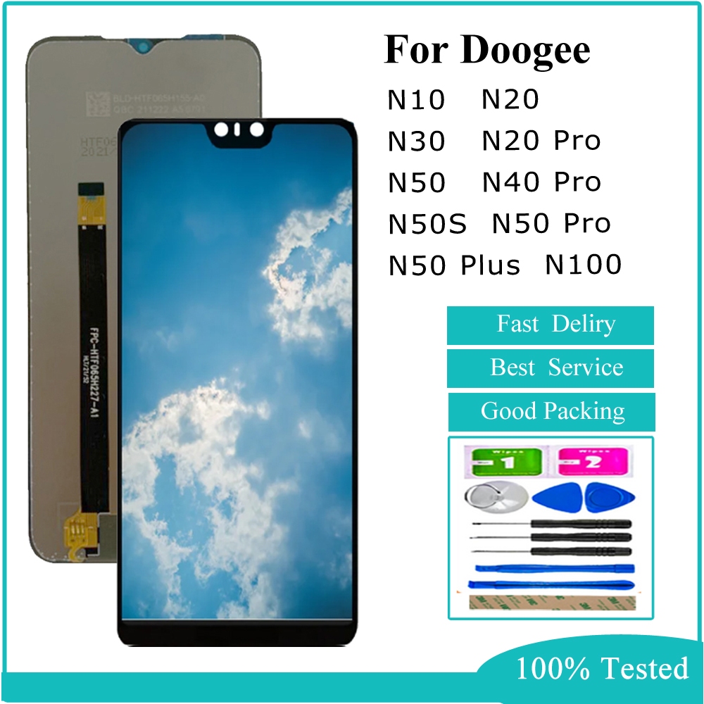 LCD สําหรับ Doogee N10 N20 N20 Pro N30 N40 Pro N50 N50S N50 Pro N50 Plus N55 N55 Pro N55 Plus N60 N1