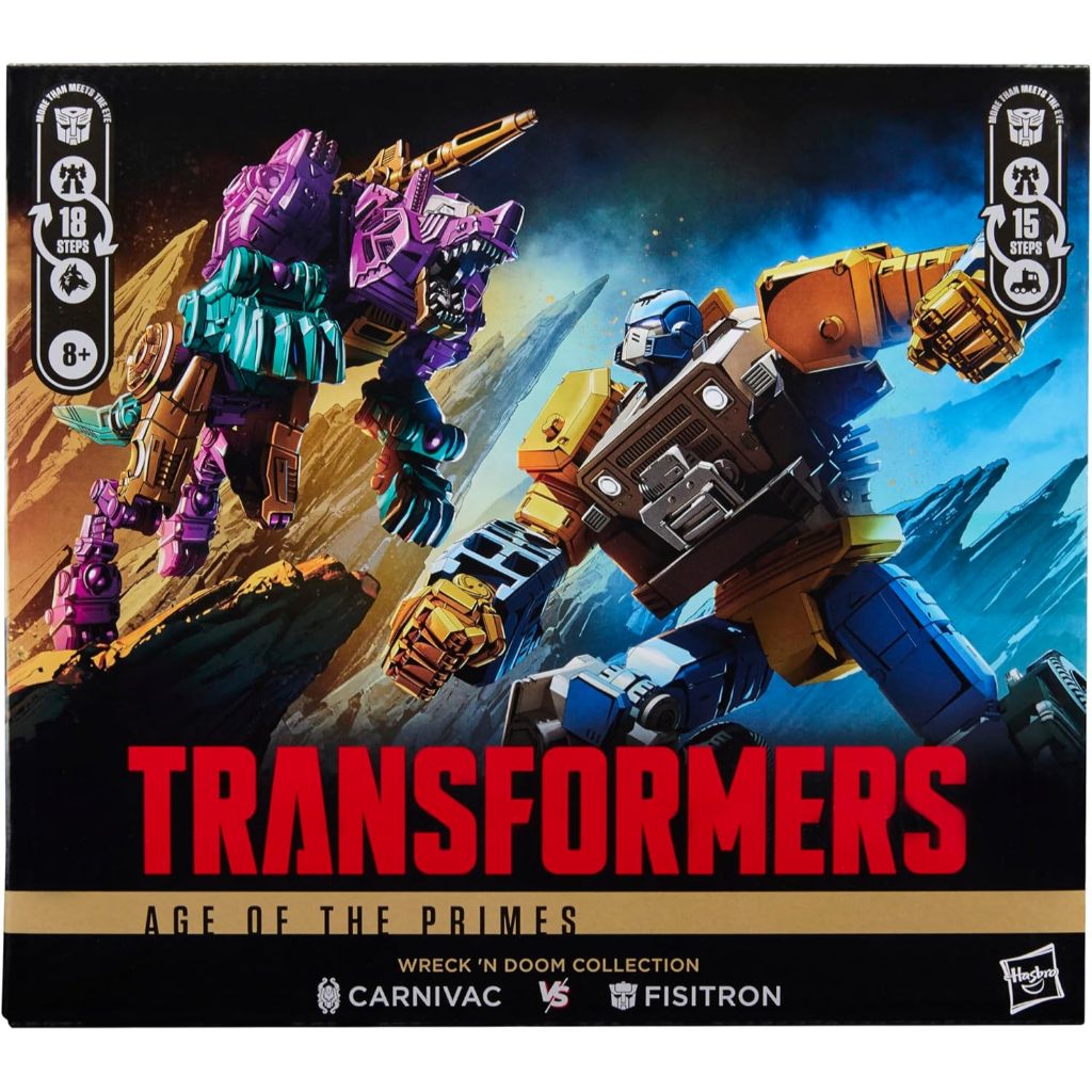 Transformers Age of The Primes Wreck n Doom Collection Fisitron และ Carnivac 5.5 นิ้วแปลงรูปการกระทํ