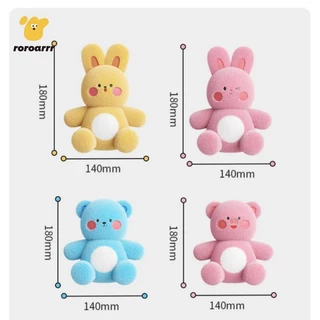 【Roroarrr】 Cute Pet Must-Have!จะเสียงของเล่นตุ๊กตาซูเปอร์รักษา | ข้าวเหนียวนุ่มเรียวสั้นล้างทําความสะอาดได้ทําความสะอาดง่ายรูปแมวสุนัขเครื่องมือที่มีประโยชน์