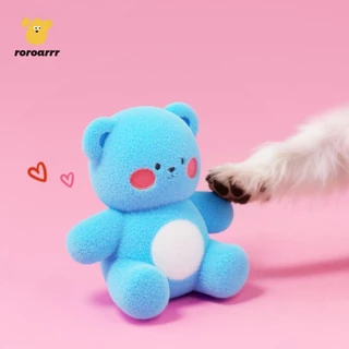 【Roroarrr】 Cute Pet Must-Have!จะเสียงของเล่นตุ๊กตาซูเปอร์รักษา | ข้าวเหนียวนุ่มเรียวสั้นล้างทําความสะอาดได้ทําความสะอาดง่ายรูปแมวสุนัขเครื่องมือที่มีประโยชน์