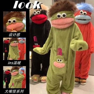 ❤ซิซิ❤2025 ฤดูหนาวที่อบอุ่นน่ารักน่าเกลียดน่ารักตลกชุดนอนขนย…