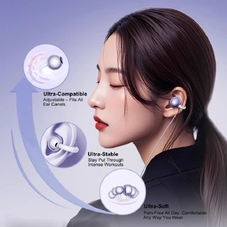 NEWMSNR (ถุงเก็บของฟรี) 2026 ใหม่ AI ENC Call ลดเสียงรบกวนหูฟังคลิปแบบมีสายสําหรับสวมใส่นานไม่เจ็บปวด TYPE-C หูฟังคุณภาพเสียงสูงหูฟัง Bone Conduction หูแขวนชุดหูฟัง