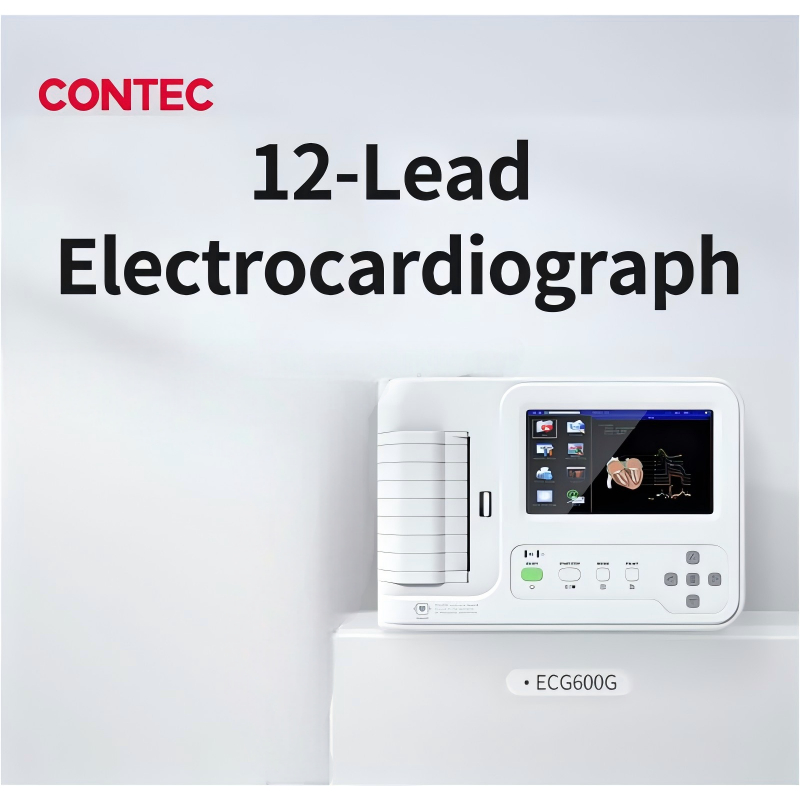 CONTEC ECG600G EKG Machine ECG Electrocardiograph 6 Channel Touch 12 Lead + เครื่องพิมพ์ + เครื่องอ่