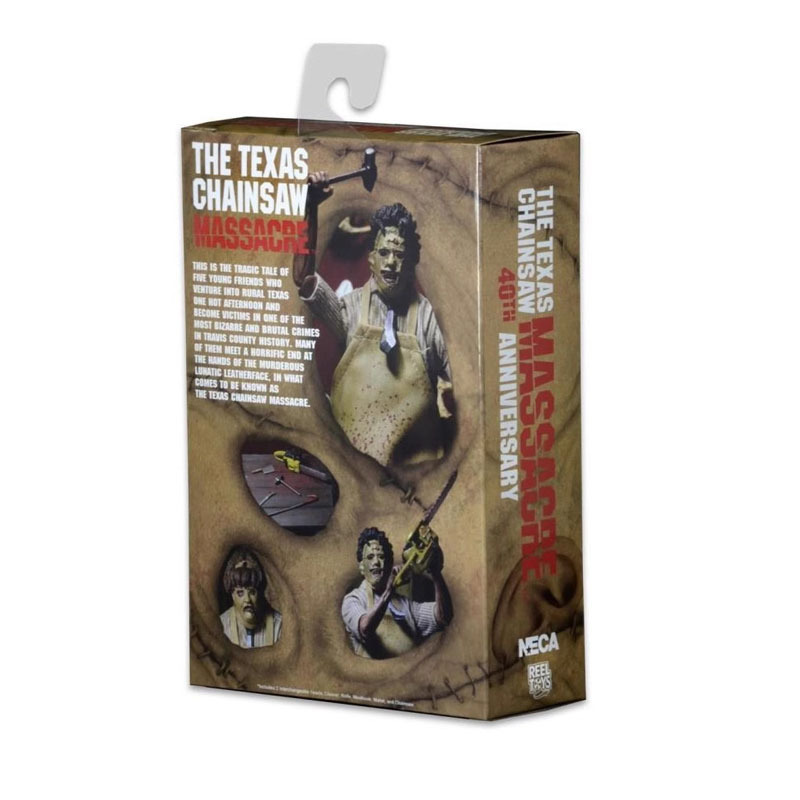 Neca Texas Chopper Leatherface 40th Anniversary Edition ตุ๊กตามือถือรูปปั้นแฟนรถจักรยานยนต์สะสมตุ๊กตาของเล่น