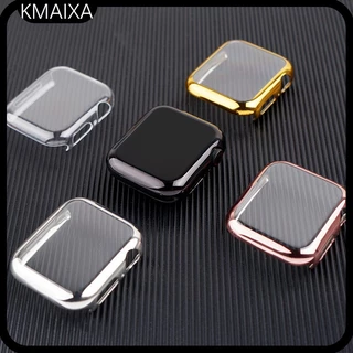 เคสใสสําหรับ Apple Watch Series 11/10/9/8/7/6/5/4/SE/3/2/1 และ Ultra 3/2 ขนาด 49 46 45 44 42 41 40 38 พร้อมฟิล์มกันรอยเต็มหน้าจอ