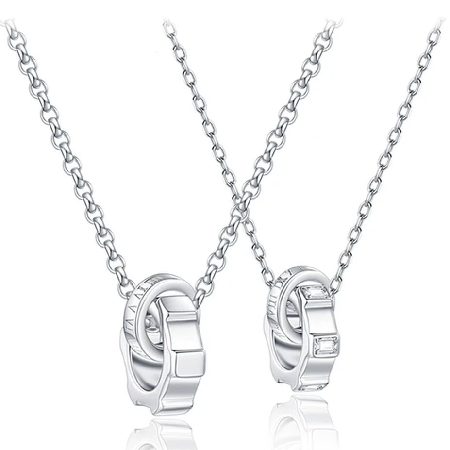 FANCIME Twilight สร้อยคอคู่เงินสเตอร์ลิงเครื่องประดับแฟชั่น Minimalist Luxury ของขวัญวันวาเลนไทน์