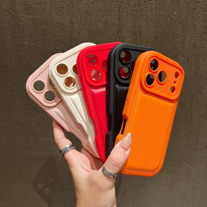 HOCE วงกลมกรอบกล้อง Soft TPU + PU เคสโทรศัพท์สําหรับ IPhone 17 16 15 14 13 12 11 Pro Max ฝาครอบกรณี ราคา ถูกที่สุด ดีลบีเคเค แกลเลอรีภาพที่ 4