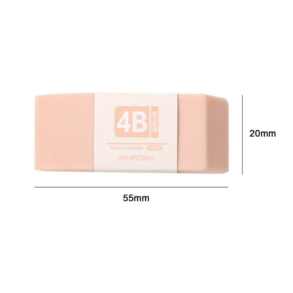 ยางลบ 4B สีพื้น สําหรับวาดภาพระบายสี เครื่องเขียนนักเรียน - รูปที่ 4