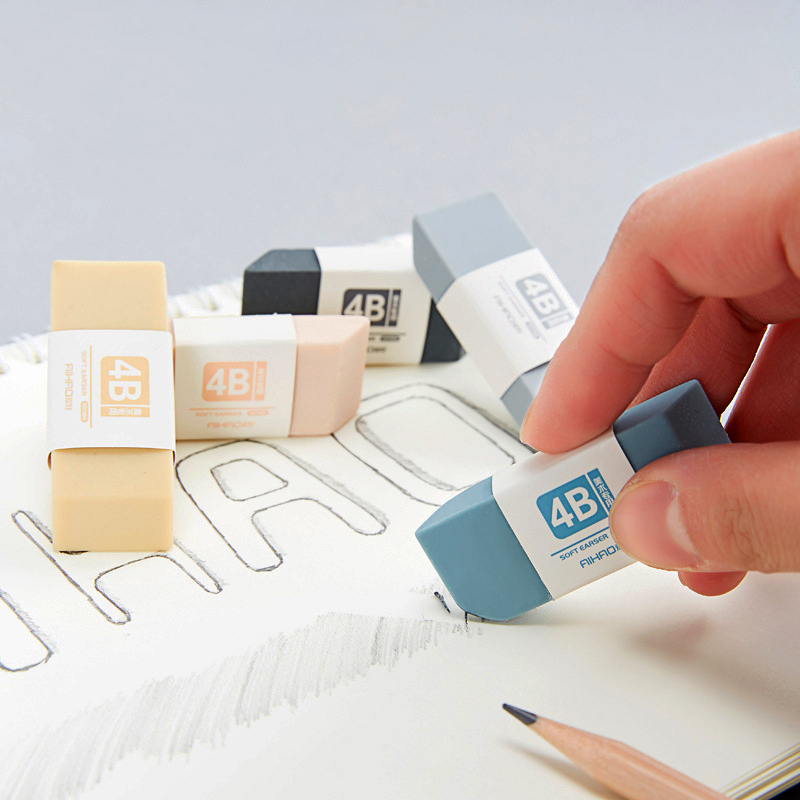 ยางลบ 4B สีพื้น สําหรับวาดภาพระบายสี เครื่องเขียนนักเรียน - รูปที่ 2