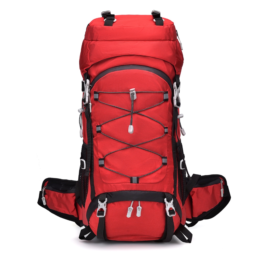 มัลติฟังก์ชั่น 60L Off-Road Travel กระเป๋าเดินป่ากลางแจ้งขนาดใหญ่ความจุ Water-Repellent Camping กระเ