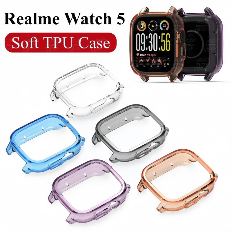 Realme Watch 5 Case TPU Screen Protector Case Cover สําหรับ Realme Watch 5 Soft Full Protective Cove