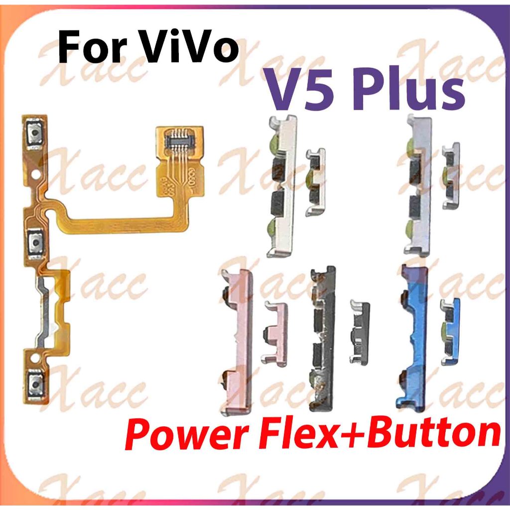สําหรับ Vivo V5 Plus ปุ่มปรับระดับเสียงสายไฟ Flex Cable พร้อม ON OFF ด้านข้าง Key Output Ribbon Repair Part เปลี่ยนการติดตั้งโทรศัพท์