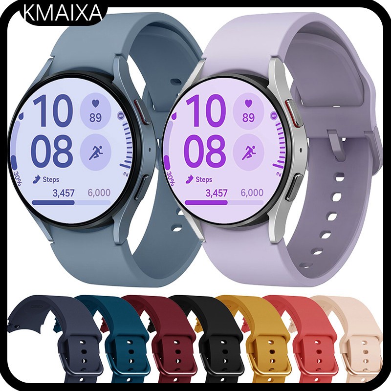 สายซิลิโคนสําหรับ Samsung Galaxy Watch FE 7 6 5 4 44 มม.40 มม.5 Lte 5 Pro 45 มม.6 คลาสสิก 43 มม.47 มม.4 คลาสสิก 42 มม.46 มม.Smartwatch ยางสร้อยข้อมือกีฬาเข็มขัด Polos Sport Band