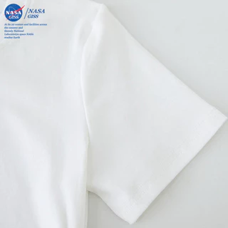 NASA เสื้อยืดแขนสั้น เอวจั้ม เสื้อยืดผู้หญิง เสื้อเอวจั้ม summer สีพื้น ยืดได้เยอะมาก คอกลม ผ้าไม่หนาใส่สบาย