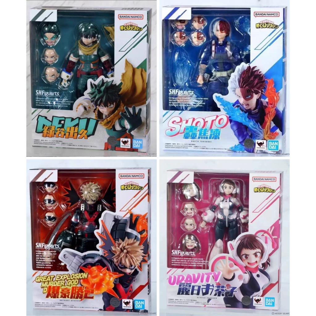 BANDAI SHF MY HERO ACADEMIA Midoriya Izuku Todoroki Shouto Bakugou Katsuki Uraaraka Ochako โมเดลพลาส