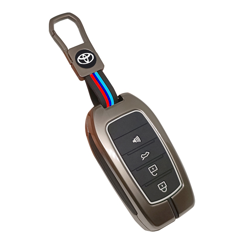 [ของขวัญหรูหรา] Toyota Car Key Case Cover พวงกุญแจสําหรับ Toyota Key RAV4 Crown Hilux Fortuner Camry