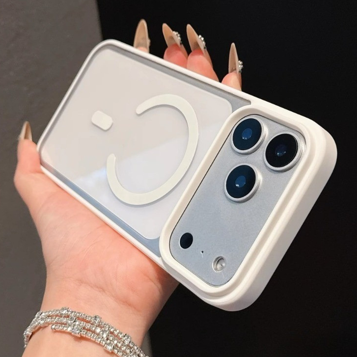 สําหรับกรณีแม่เหล็กเข้ากันได้สําหรับiPhone 17 16 15 14 13 12 11 Pro Max Air 15 Plusเดิมอะคริลิโปร่งใสแม่เหล็กเคสโทรศัพท์ปก