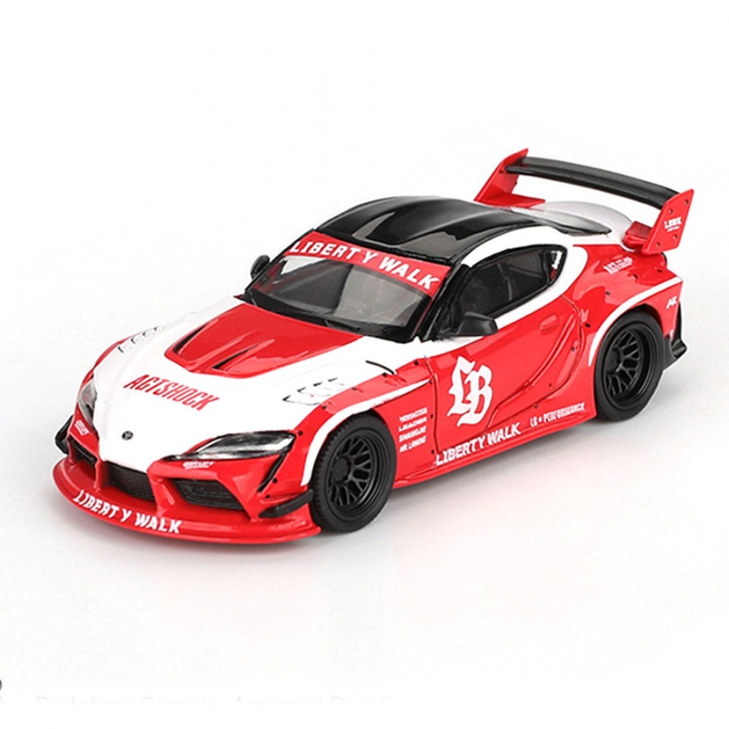 Mini GT MGT01103-L 1/64 LB WORKS Toyota GR Supra Red White LHD Diecast Scale รถโมเดล