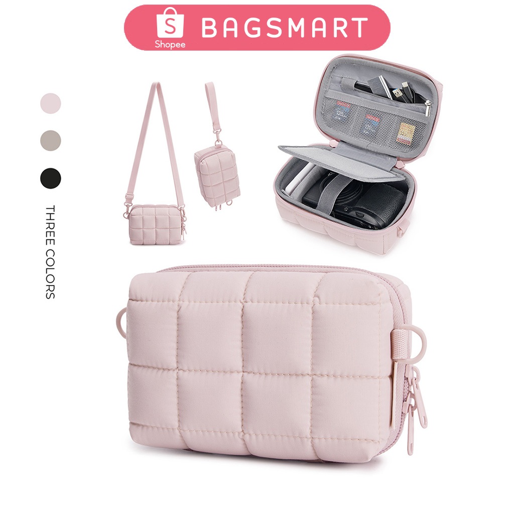 BAGSMART กล้องดิจิตอลป้องกัน Puffy กล้อง 2 วิธีพกพาน้ําหนักเบาและกันน้ํากระเป๋ากล้องขนาดเล็กสําหรับ Canon PowerShot G7X Mark II/III/Sony DSCW800/DSCW830