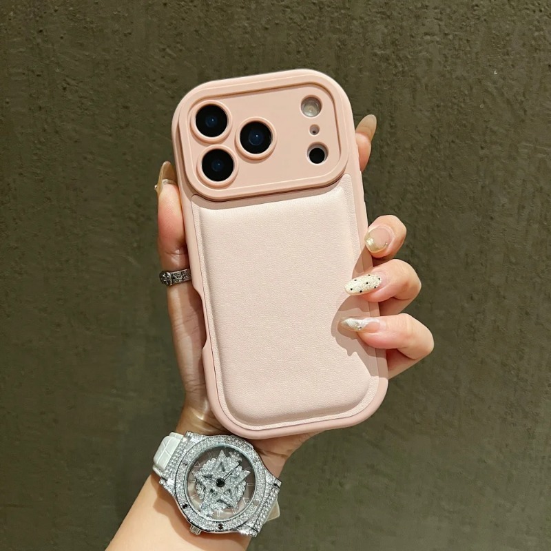 HOCE วงกลมกรอบกล้อง Soft TPU + PU เคสโทรศัพท์สําหรับ IPhone 17 16 15 14 13 12 11 Pro Max ฝาครอบกรณี ราคา ถูกที่สุด ดีลบีเคเค แกลเลอรีภาพที่ 3