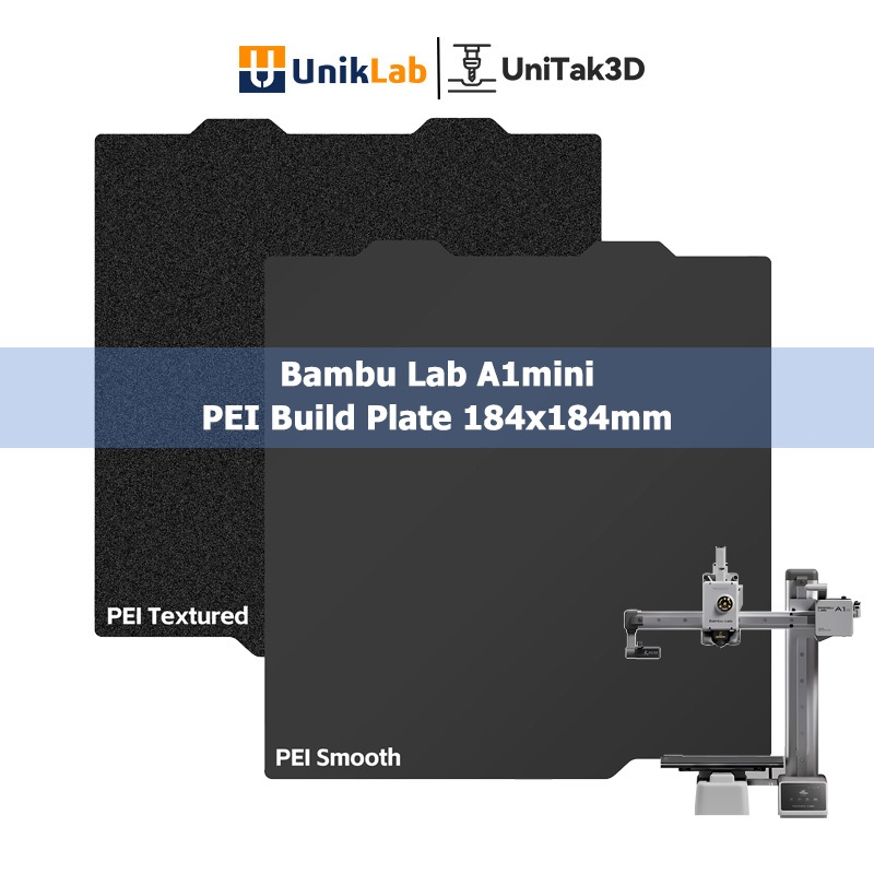 Bambu Lab A1 Mini 3D Printer PEI Build Plate 184x184mm พื้นผิวสองด้านการพิมพ์ ยึดติดสูง