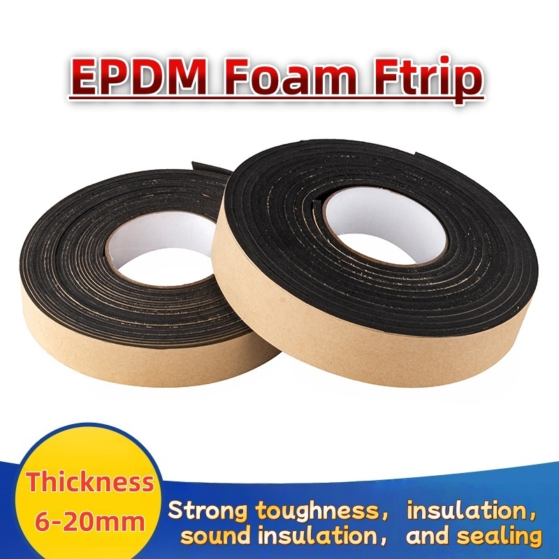 EPDM แถบโฟม EPDM พร้อมแถบฟองน้ํายาง 6 มม.-20 มม.แถบยางกาวในตัวสําหรับตู้และแถบปิดผนึกตู้ไฟฟ้า