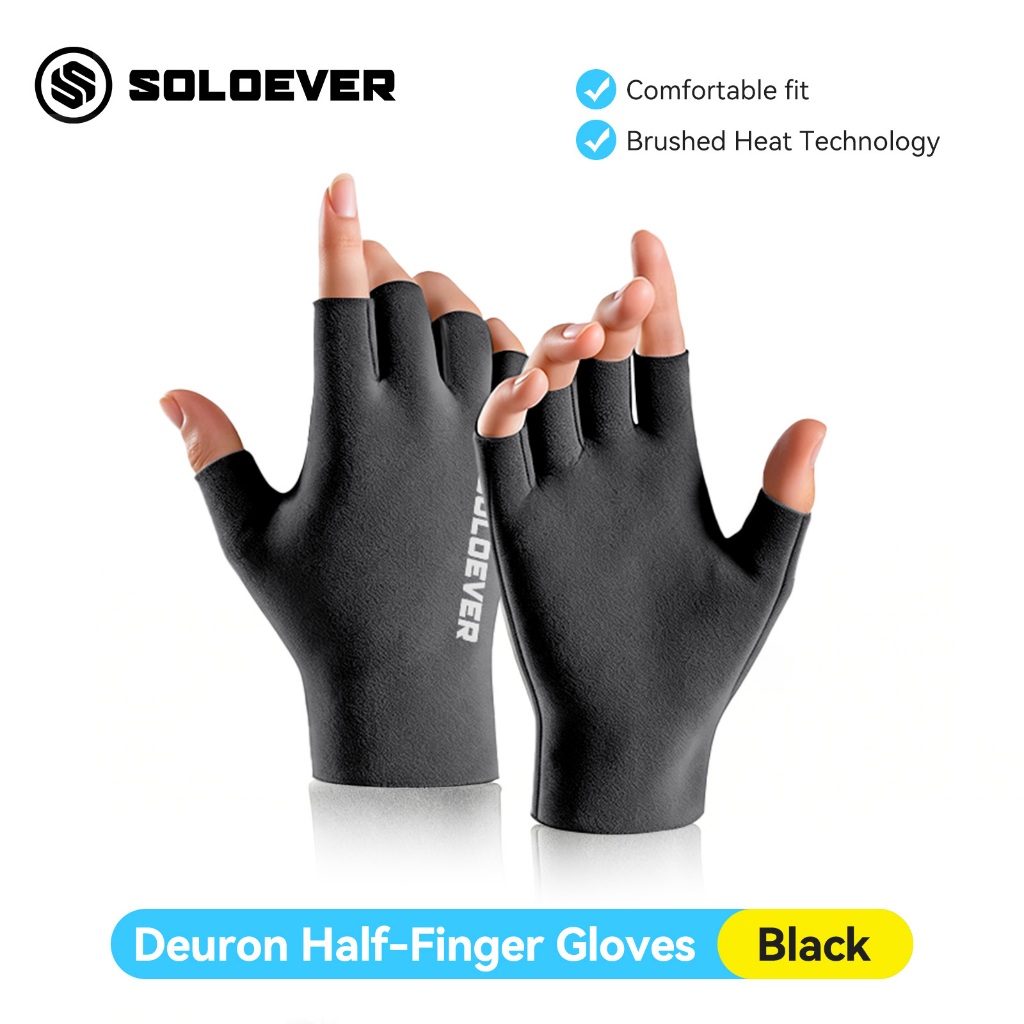 【TH Delivery 】SOLOEVER ถุงมือครึ่งนิ้ว ปั่นจักรยาน กันแดด กันลื่น สำหรับกิจกรรมกลางแจ้ง