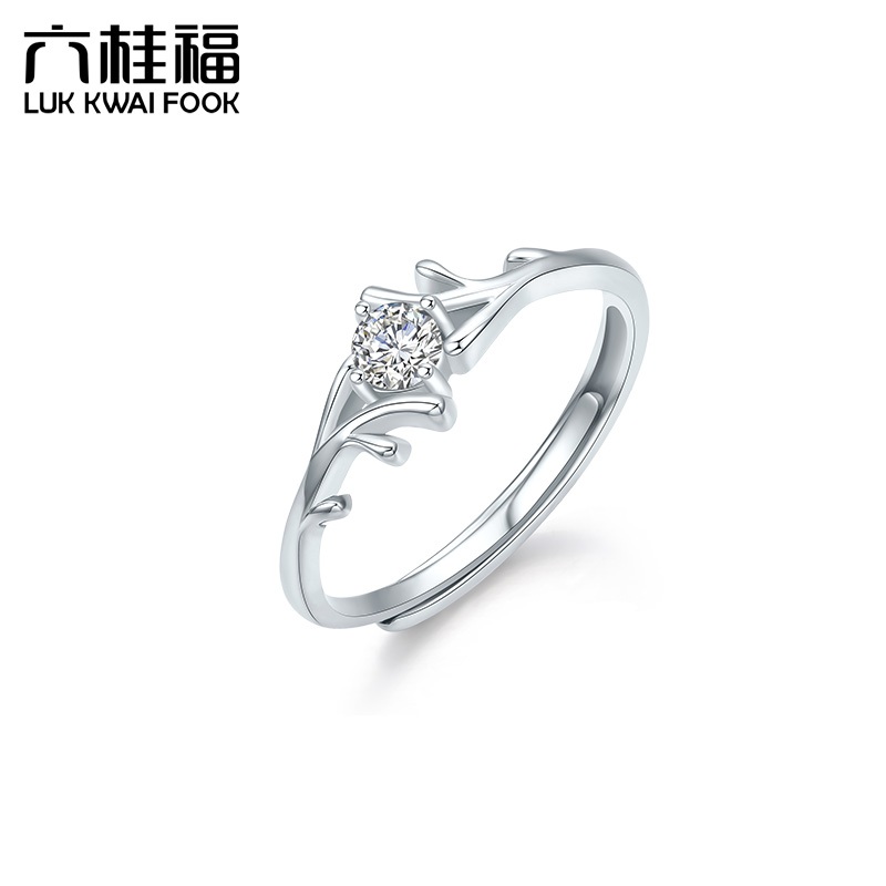 Liuguifu S925 เงิน Yilu มีคุณแหวนผู้หญิงออกแบบ Niche เปิดแหวนปรับของขวัญวันเกิดสําหรับแฟน