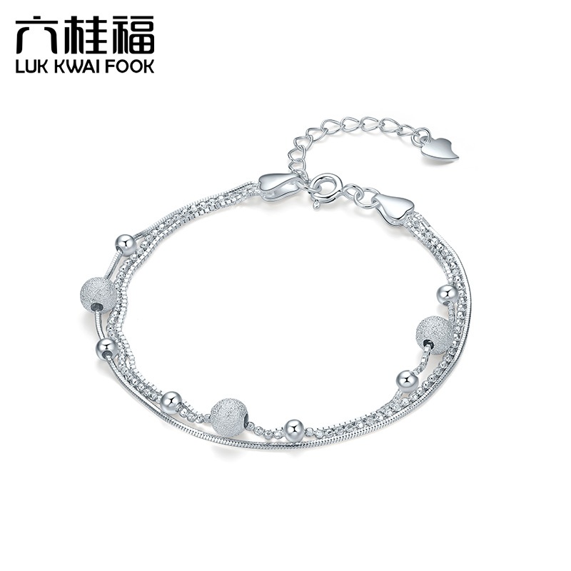 Liuguifu S925 Galaxy Vast สร้อยข้อมือสองชั้นหญิงโอนลูกปัดหรูหราอุปกรณ์เสริมของขวัญวันเกิดสําหรับแฟนสําหรับภรรยาสําหรับแฟน