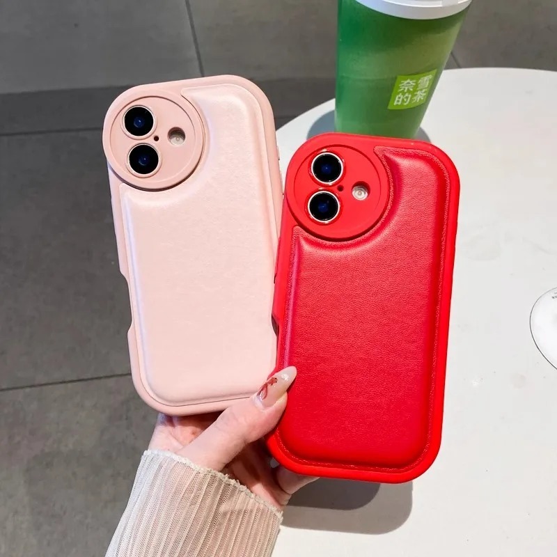 HOCE วงกลมกรอบกล้อง Soft TPU + PU เคสโทรศัพท์สําหรับ IPhone 17 16 15 14 13 12 11 Pro Max ฝาครอบกรณี ราคา ถูกที่สุด ดีลบีเคเค แกลเลอรีภาพที่ 9