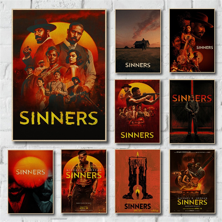 Sinners ภาพวาดโปสเตอร์ Retro กระดาษคราฟท์ห้องพักหอพัก Wall Art Home Decor โปสเตอร์